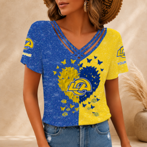 Limited Edition – Customized NFL Los Angeles Rams V-Neck Shirt