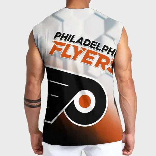 Limited Edition – Customized NHL Philadelphia Flyers Tank Top & Gym Shirt - Image 2