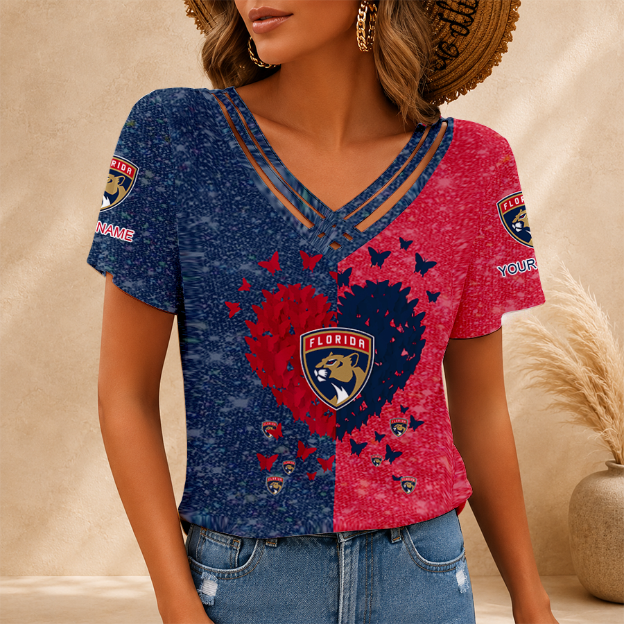 Limited Edition – Customized NHL Florida Panthers V-Neck Shirt