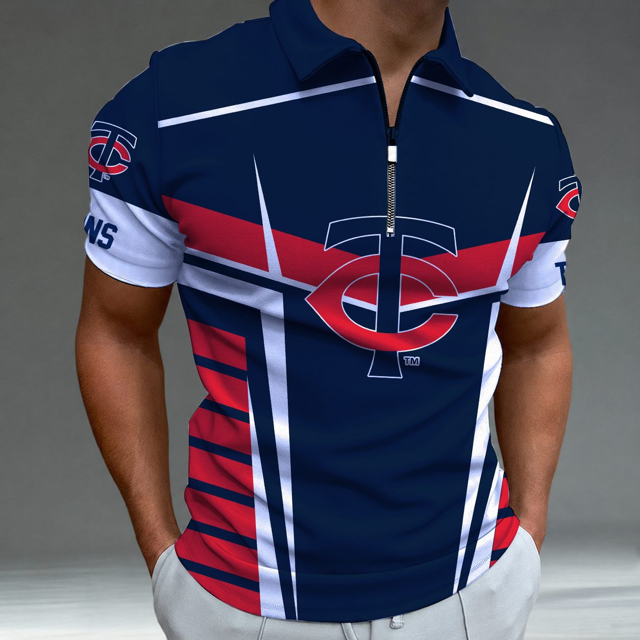 Limited Edition – Customized MLB Minnesota Twins Zip Polo Shirt