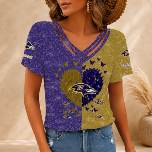 Limited Edition – Customized NFL Baltimore Ravens V-Neck Shirt