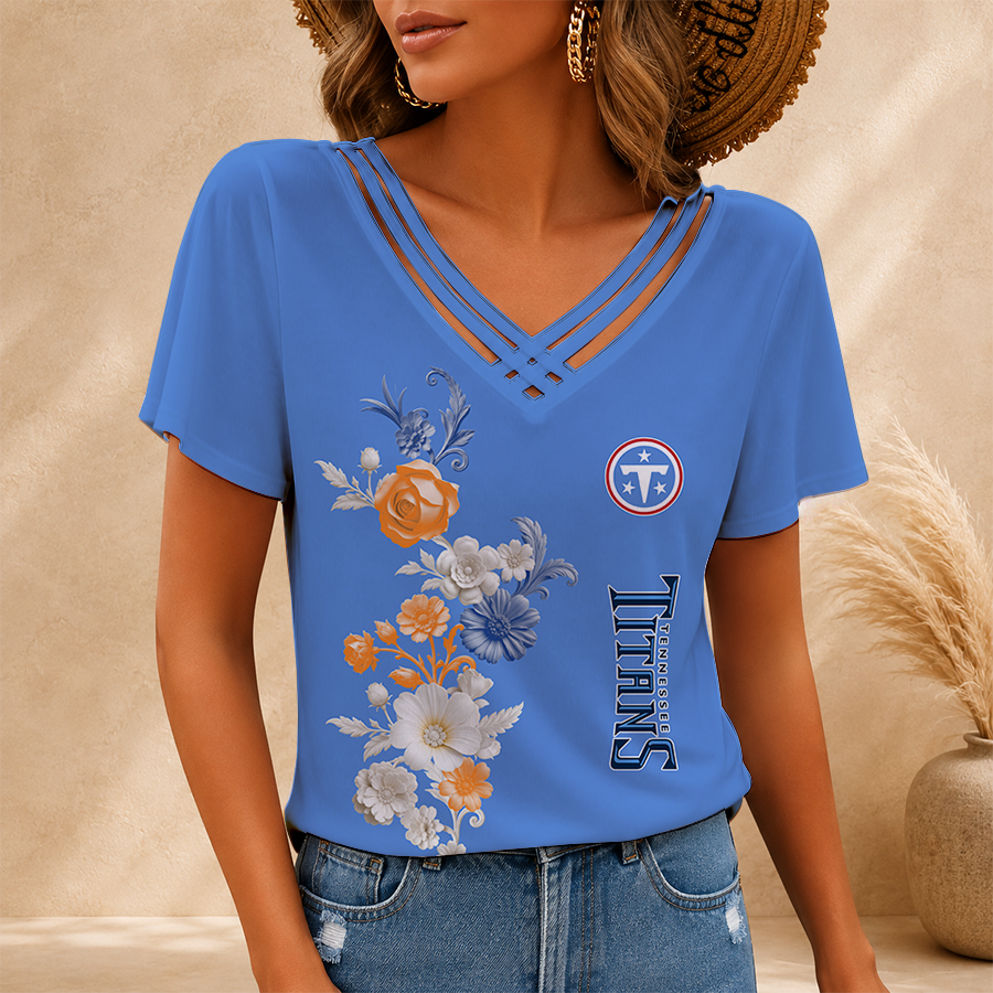 Limited Edition – Customized NFL Tennessee Titans V-Neck Shirt