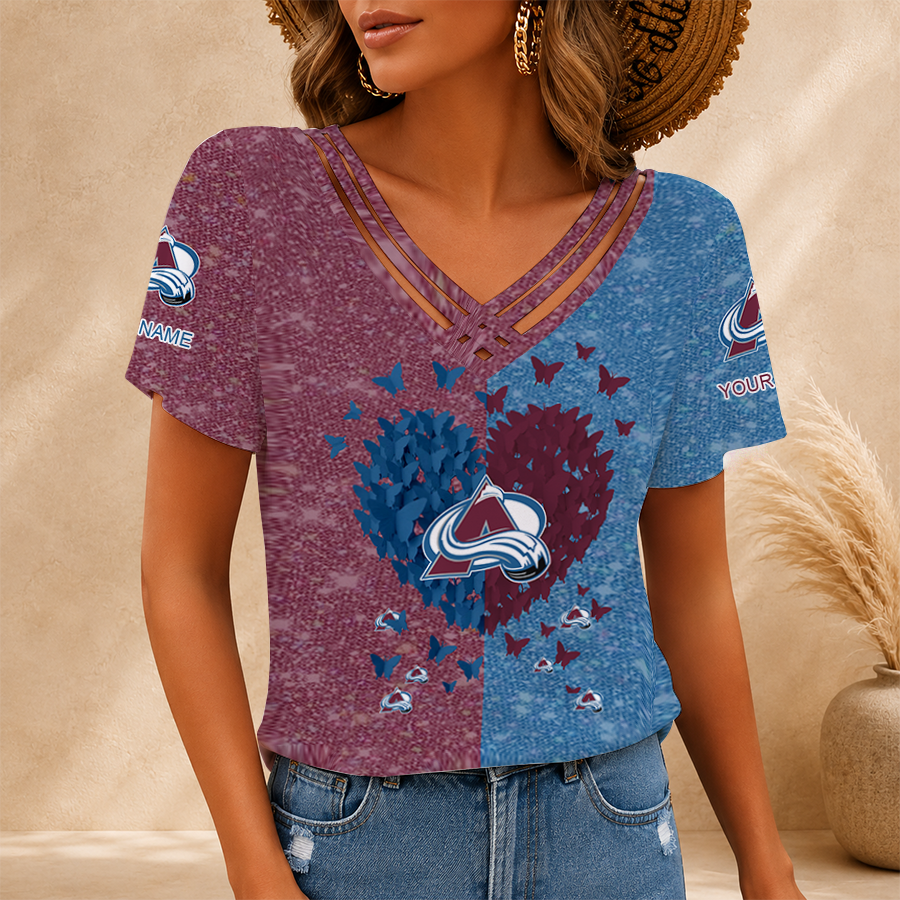 Limited Edition – Customized NHL Colorado Avalanche V-Neck Shirt
