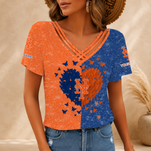 Limited Edition – Customized MLB New York Mets V-Neck Shirt