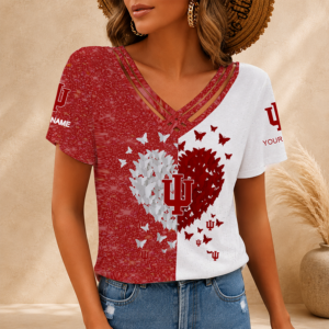 Limited Edition – Customized NCAA Indiana Hoosiers V-Neck Shirt