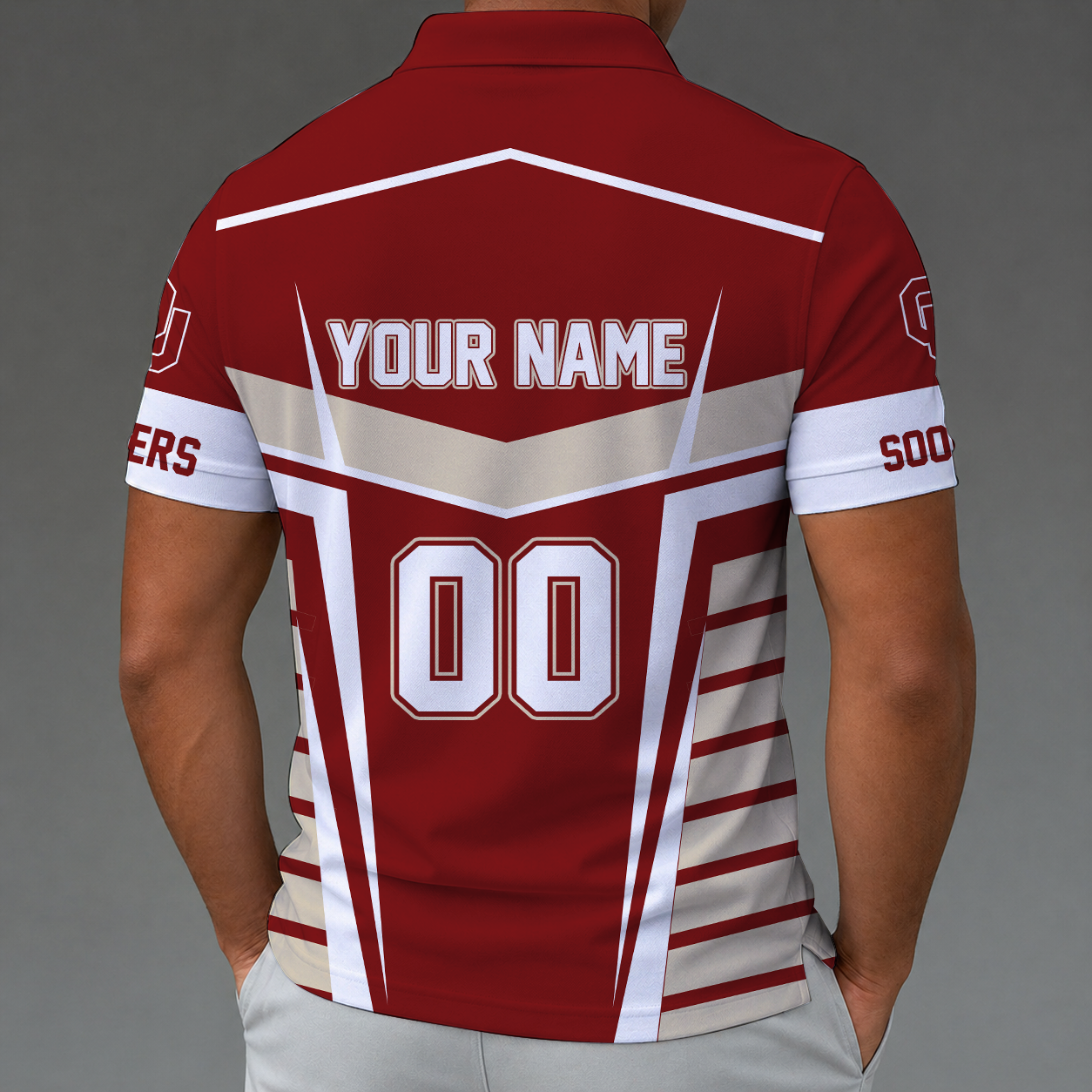 Limited Edition – New Customized NCAA Oklahoma Sooners Zip Polo Shirt - Image 2