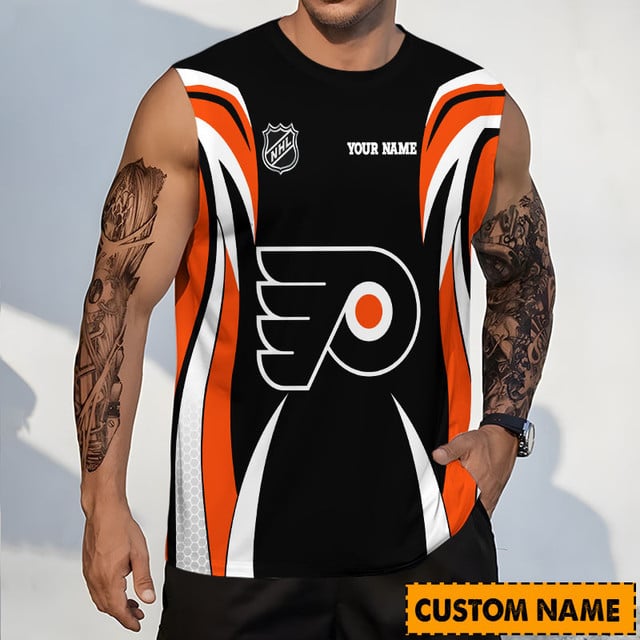 Limited Edition – Customized NHL Philadelphia Flyers Tank Top & Gym Shirt - Image 2