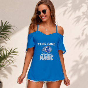 Limited Edition – Customized NBA Orlando Magic Women’s Strappy Off-Shoulder Top