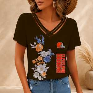 Limited Edition – Customized NFL Cleveland Browns V-Neck Shirt