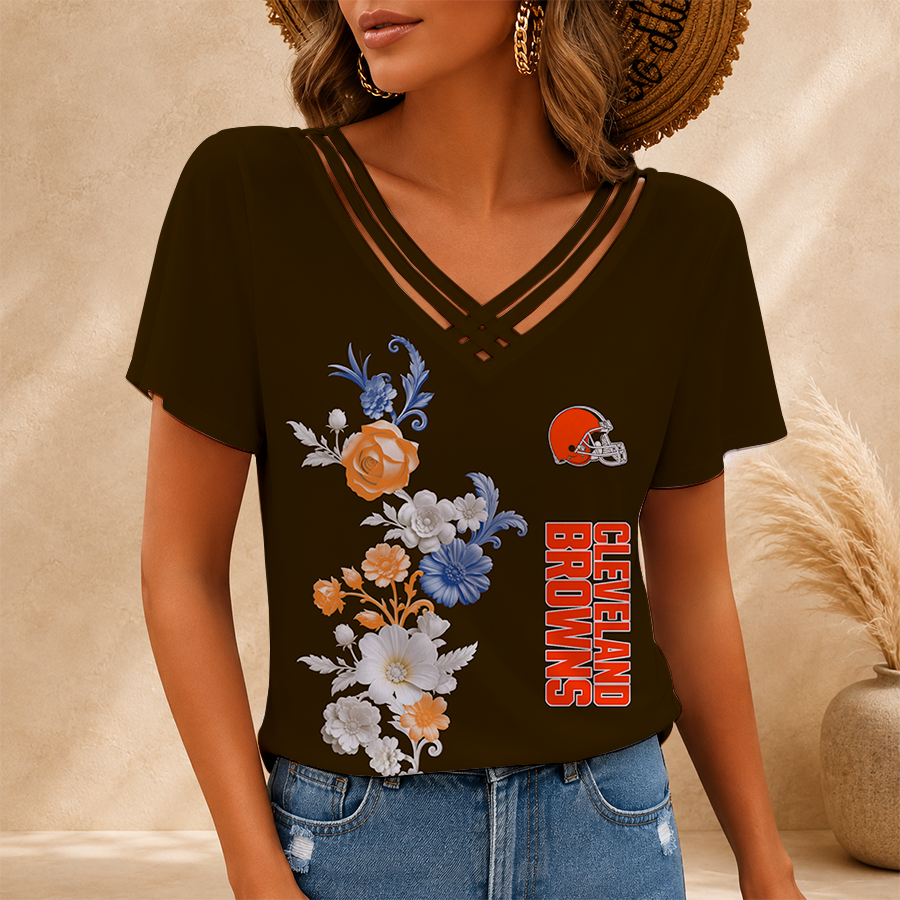 Limited Edition – Customized NFL Cleveland Browns V-Neck Shirt