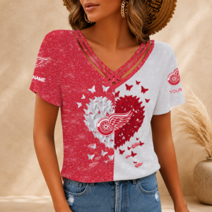 Limited Edition – Customized NHL Detroit Red Wings V-Neck Shirt