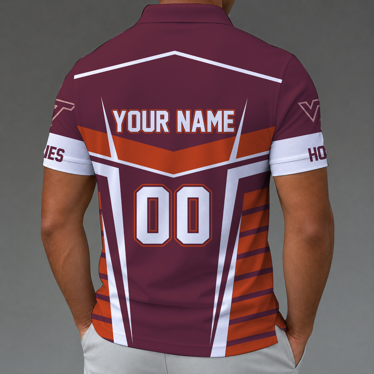 Limited Edition – New Customized NCAA Virginia Tech Hokies Zip Polo Shirt - Image 2