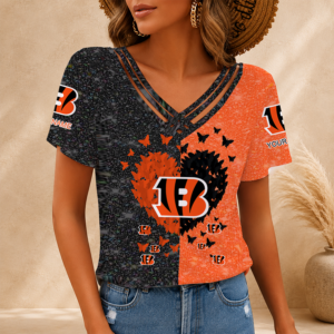 Limited Edition – Customized NFL Cincinnati Bengals V-Neck Shirt