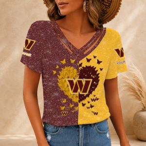 Limited Edition – Customized NFL Washington Commanders V-Neck Shirt