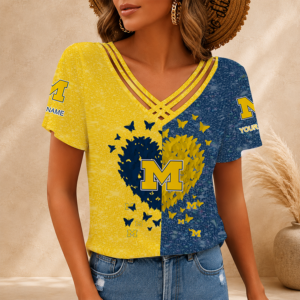 Limited Edition – Customized NCAA Michigan Wolverines V-Neck Shirt