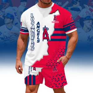 Limited Edition – Customized MLB Los Angeles Angels Unisex T-Shirt & Shorts Set