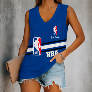 Limited Edition – Customized NBA National Basketball Association Women’s V-Neck Tank Top