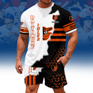 Limited Edition – Customized MLB Baltimore Orioles Unisex T-Shirt & Shorts Set