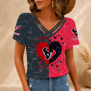 Limited Edition – Customized NFL Houston Texans V-Neck Shirt