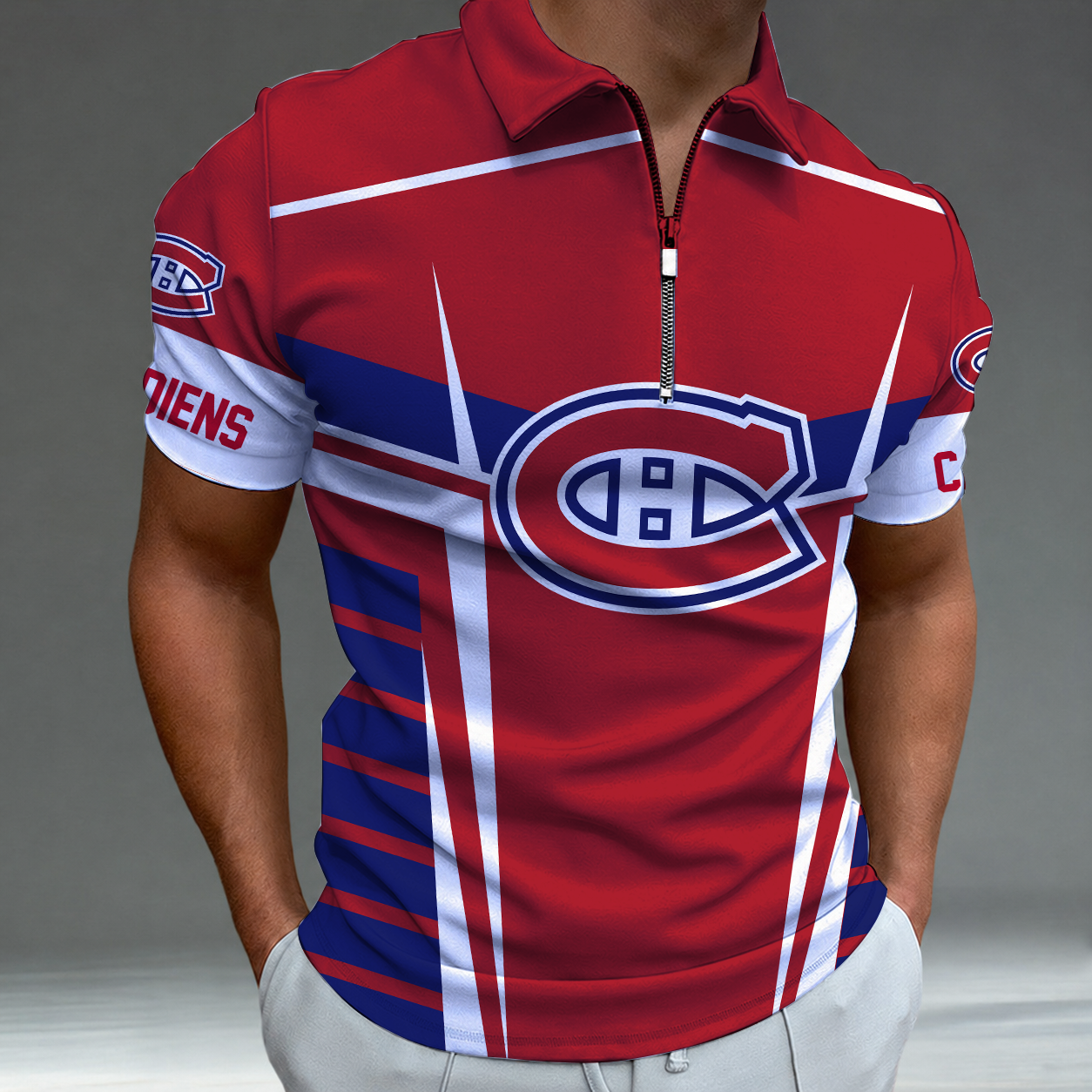 Limited Edition – Customized NHL Montreal Canadiens Zip Polo Shirt