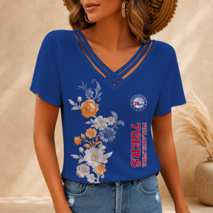 Limited Edition – Customized NBA Philadelphia 76Ers V-Neck Shirt