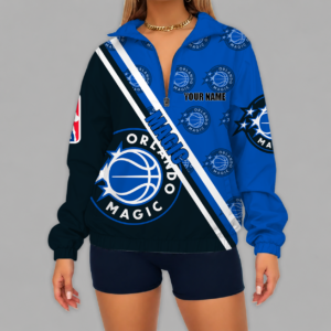 Limited Edition – Customized NBA Orlando Magic V-Neck Zipper Sweatshirt Jacket