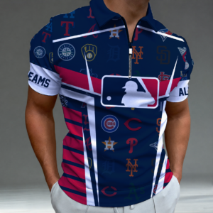 Limited Edition – Customized MLB All Teams Zip Polo Shirt