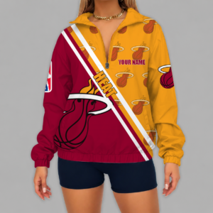 Limited Edition – Customized NBA Miami Heat V-Neck Zipper Sweatshirt Jacket