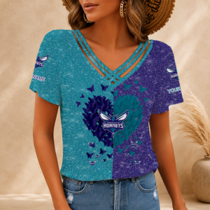 Limited Edition – Customized NBA Charlotte Hornets V-Neck Shirt
