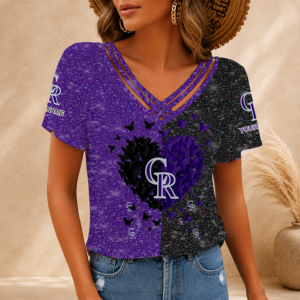 Limited Edition – Customized MLB Colorado Rockies V-Neck Shirt