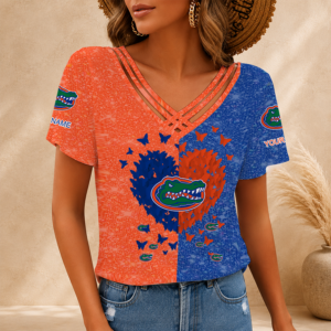Limited Edition – Customized NCAA Florida Gators V-Neck Shirt
