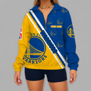 Limited Edition – Customized NBA Golden State Warriors V-Neck Zipper Sweatshirt Jacket