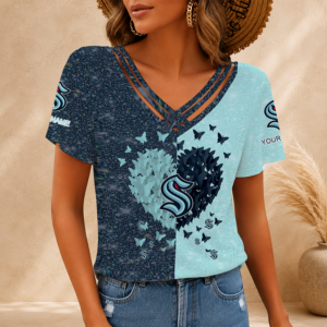 Limited Edition – Customized NHL Seattle Kraken V-Neck Shirt