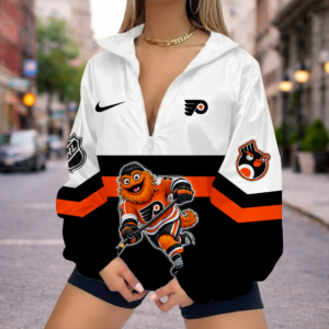 Limited Edition – Customized NHL Philadelphia Flyers V-Neck Zipper Sweatshirt Jacket