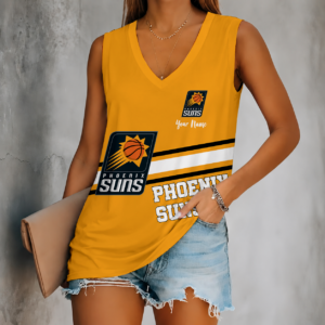 Limited Edition – Customized NBA Phoenix Suns Women’s V-Neck Tank Top