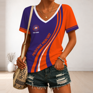Limited Edition – Customized WNBA Phoenix Mercury V-Neck Female Shirt
