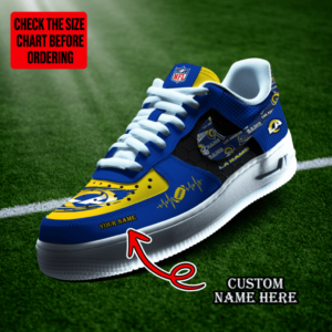 Limited Edition – Customized NFL Los Angeles Rams Af1 Shoes