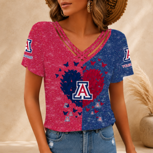 Limited Edition – Customized NCAA Arizona Wildcats V-Neck Shirt