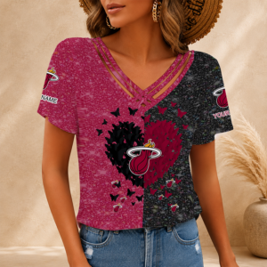 Limited Edition – Customized NBA Miami Heat V-Neck Shirt
