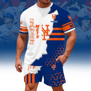 Limited Edition – Customized MLB New York Mets Unisex T-Shirt & Shorts Set