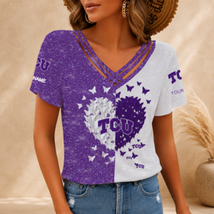 Limited Edition – Customized NCAA Tcu Horned Frogs V-Neck Shirt