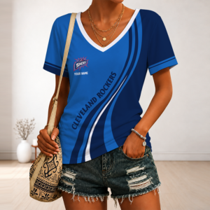 Limited Edition – Customized WNBA Detroit Shock V-Neck Female Shirt