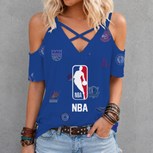 Limited Edition – Customized NBA All Teams Criss Cross V-Neck Top