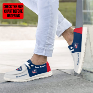 Limited Edition – Customized NHL Columbus Blue Jackets Premium Loafer Shoes