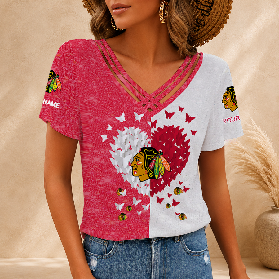 Limited Edition – Customized NHL Chicago Blackhawks V-Neck Shirt