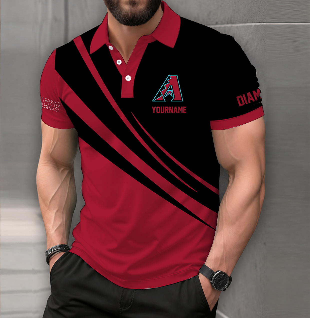 Limited Edition – Customized MLB Arizona Diamondbacks Polo Shirt