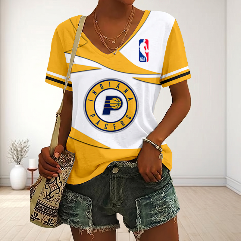 Limited Edition – Customized NBA Indiana Pacers V-Neck Female Shirt