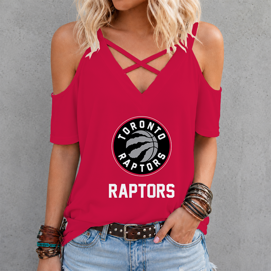 Limited Edition – Customized NBA Toronto Raptors Criss Cross V-Neck Top