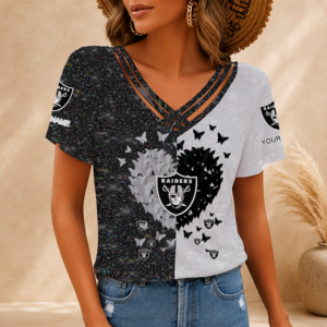 Limited Edition – Customized NFL Las Vegas Raiders V-Neck Shirt