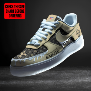 Limited Edition – Customized NFL New Orleans Saints Af1 Shoes TTH2107112